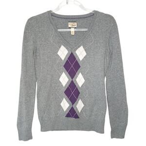 Bass Heritage Collection Pull Over V Neck Sweater Womens XS Preppy School Girl